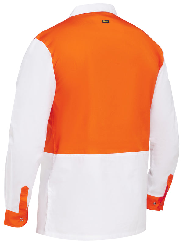 Two Tone Hi-Vis V-Neck Long Sleeve Shirt