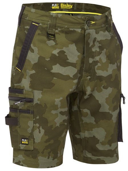 FLX & MOVE Stretch Canvas Camo Shorts - Limited Edition