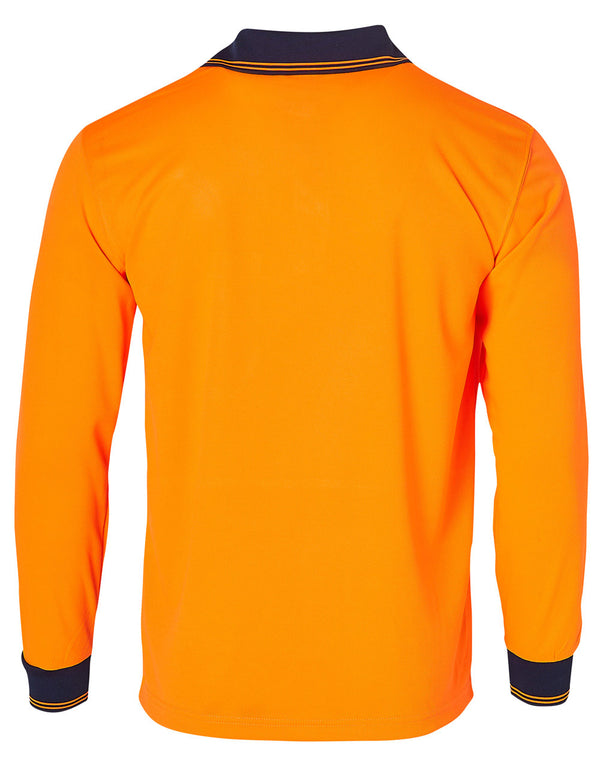 Hi-Vis TrueDry Long Sleeve Safety Polo