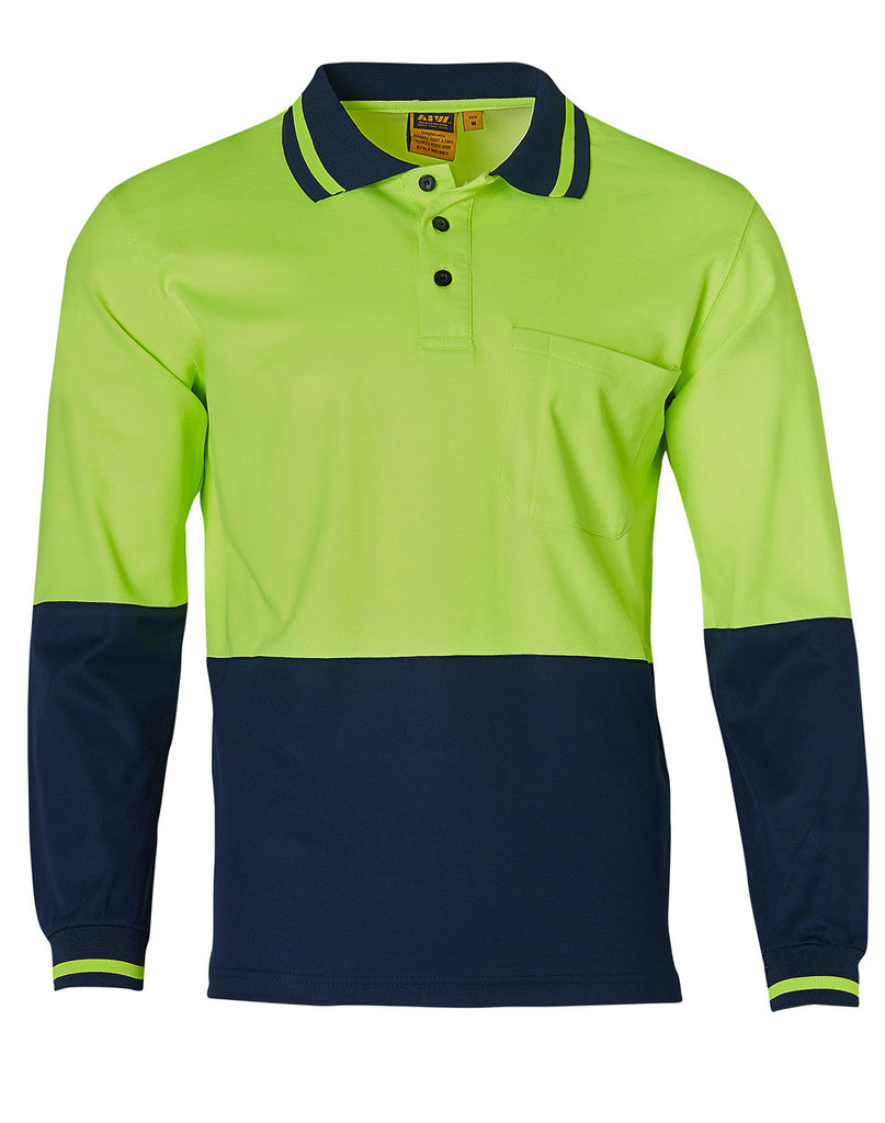 Hi-Vis TrueDry Safety Long Sleeve Polo