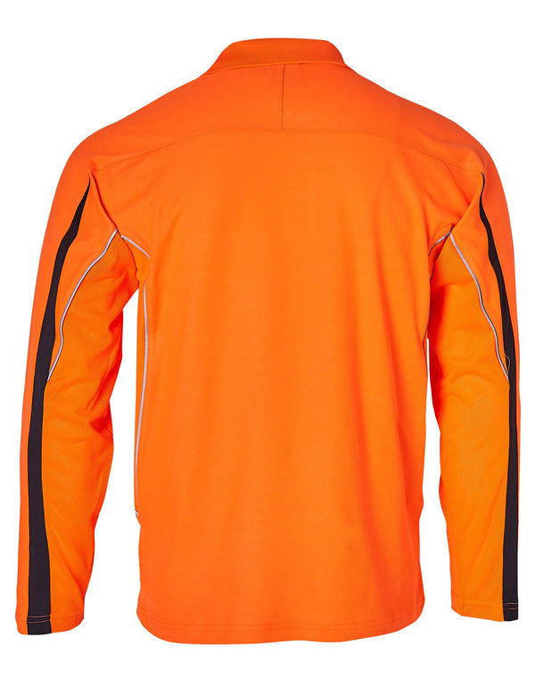 Mens Legend Hi-Vis Long Sleeve Polo