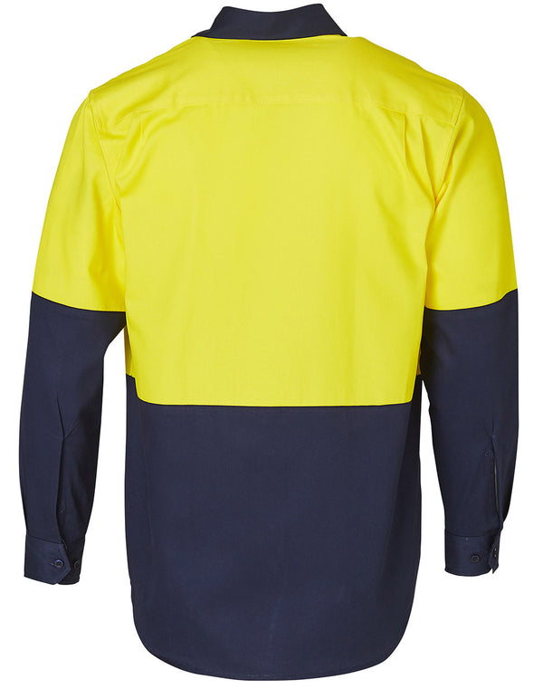 Hi-Vis Cotton Drill Shirt Long Sleeve