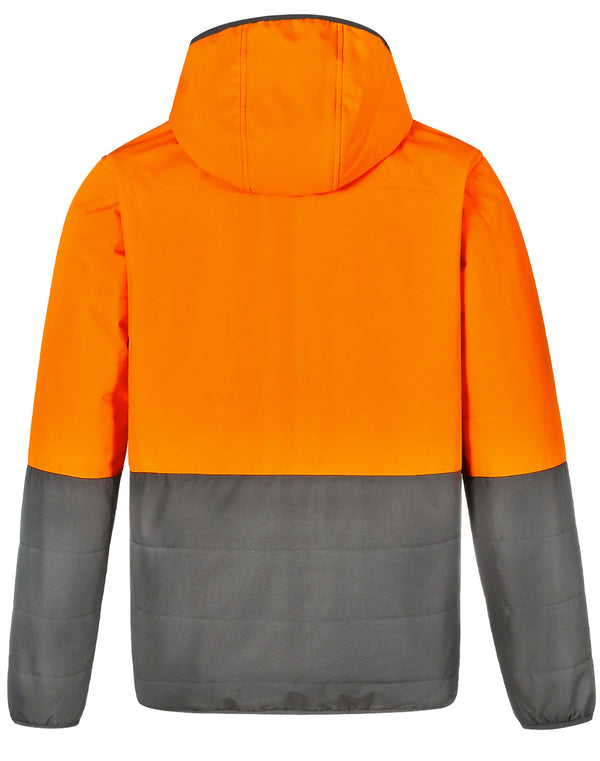 Unisex Hi-Vis Hooded Puffer Jacket