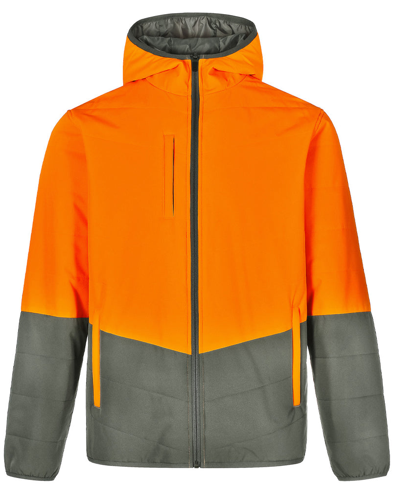 Unisex Hi-Vis Hooded Puffer Jacket
