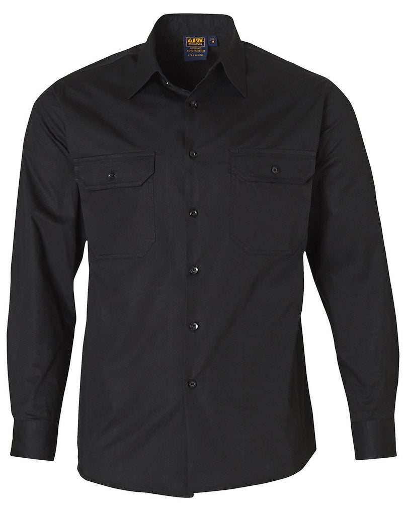 Cotton Work Shirt Long Sleeve